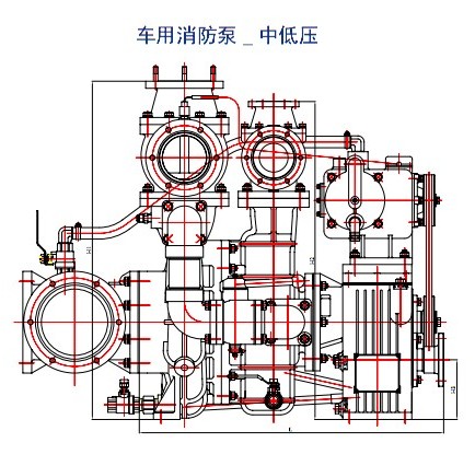 上海茸申車用消防泵結構圖 上海茸申車用消防泵結構圖