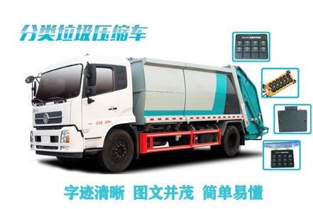 壓縮垃圾車電控系統CNA后硅膠面板/前控制盒 壓縮垃圾車電控系統CNA后硅膠面板/前控制盒